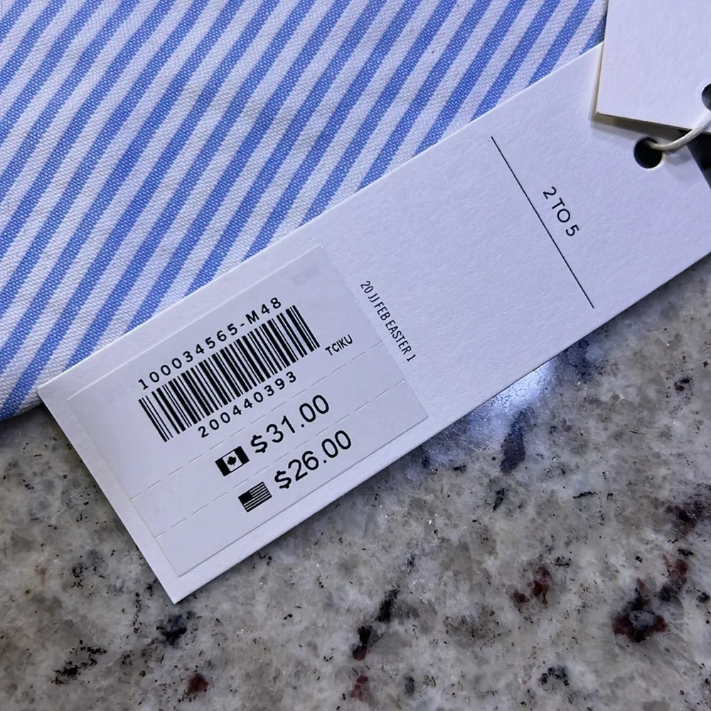 New - Janie and Jack Light Blue Striped Seersucker Tie
